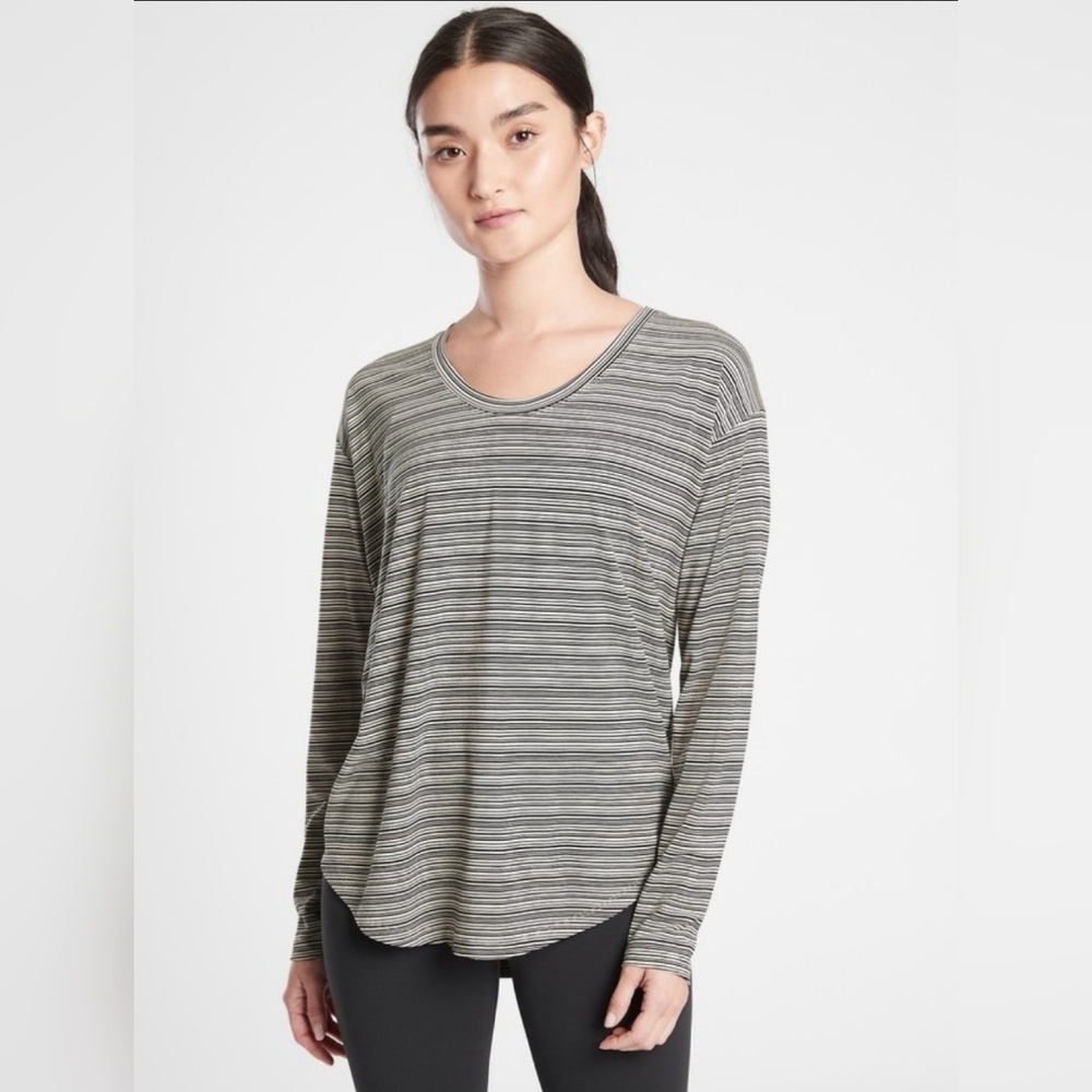 Athleta Cloudlight Stratus striped top